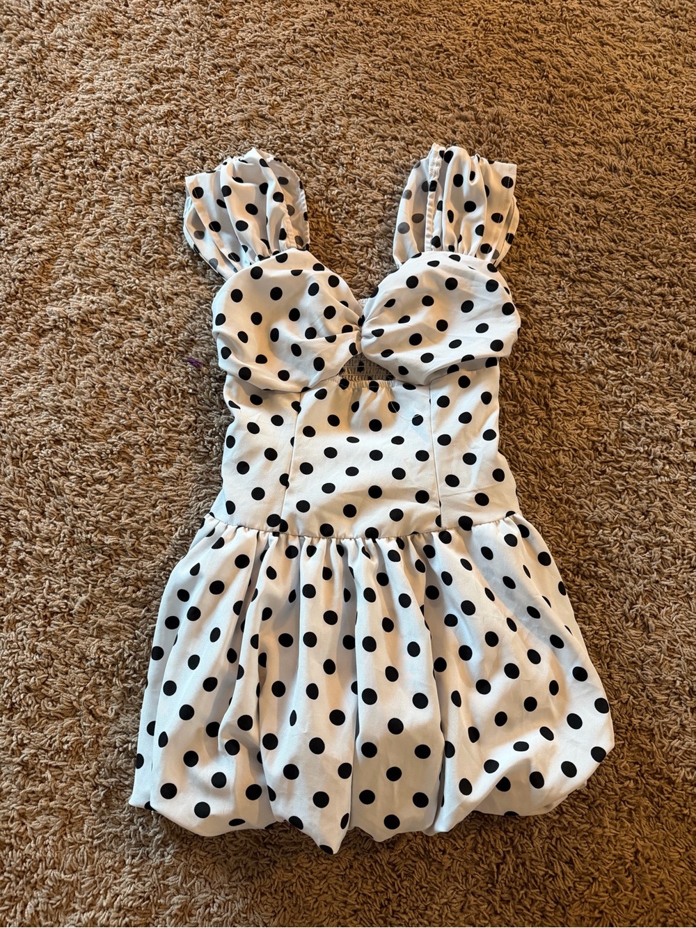 Women Polka Dot Black & White Dress
